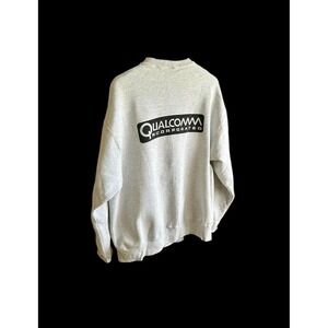 Qualcomm Inc Vintage 90's Sweatshirt Sz‎ Large Tech Silicon Valley *flaws